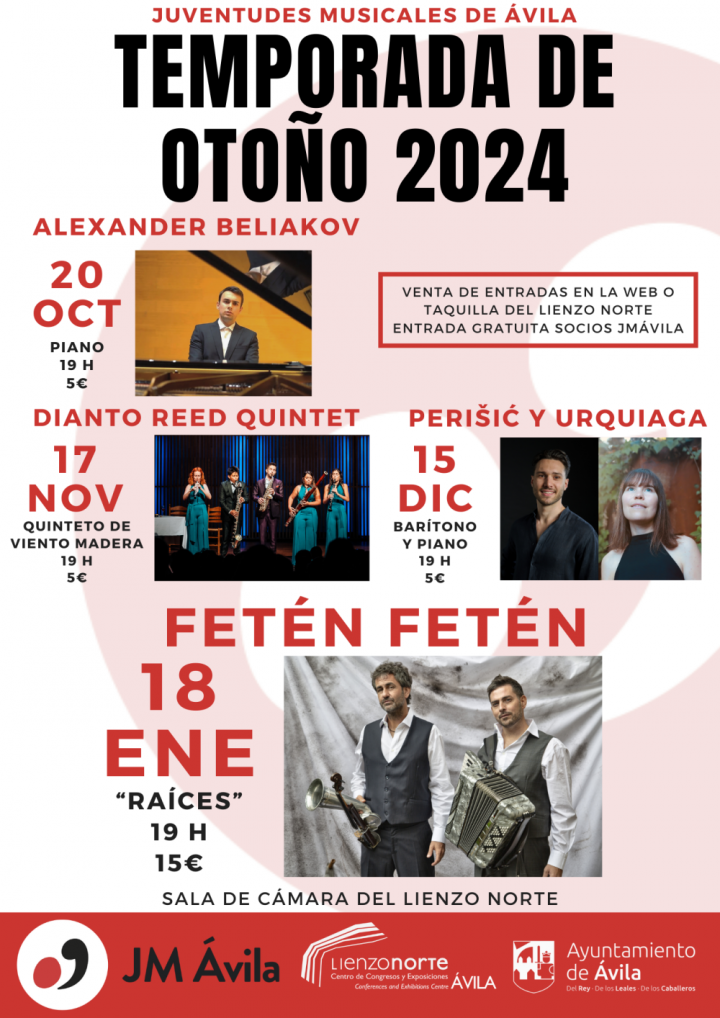 TEMPORADA DE OTOÑO 2024 - JUVENTUDES MUSICALES DE ÁVILA