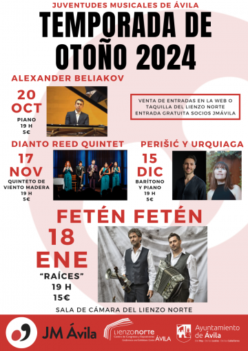 TEMPORADA DE OTOÑO 2024 - JUVENTUDES MUSICALES DE ÁVILA